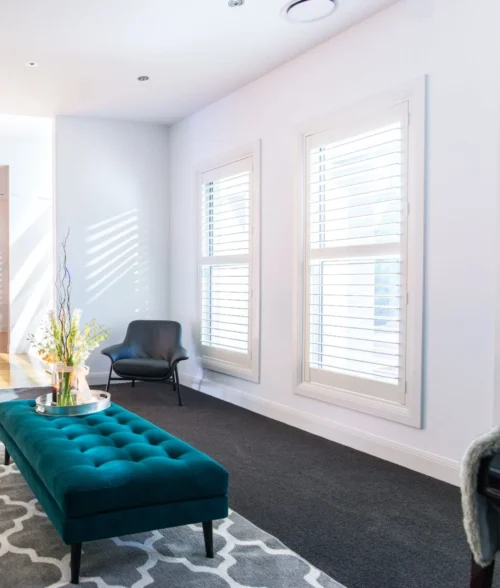White plantation shutters by Stan Bond Adelaide